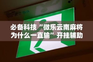 必备科技“微乐云南麻将为什么一直输”开挂辅助脚本+详细开挂
