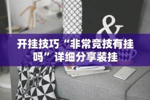 开挂技巧“非常竞技有挂吗”详细分享装挂