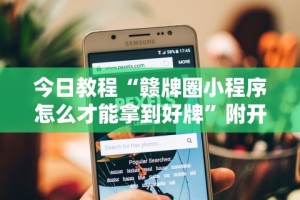 今日教程“赣牌圈小程序怎么才能拿到好牌”附开挂脚本详细步骤