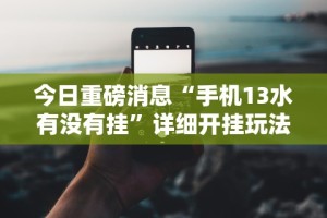 今日重磅消息“手机13水有没有挂”详细开挂玩法