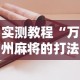 实测教程“万州麻将的打法和技巧”原来可以开挂