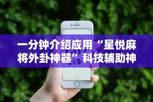 一分钟介绍应用“星悦麻将外卦神器”科技辅助神器手机版教程