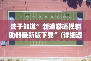 终于知道”新道游透视辅助器最新版下载”(详细透视教程)