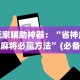 玩家辅助神器：“省神广东麻将必赢方法”(必备工具)辅助教学
