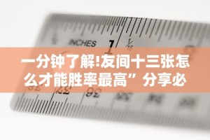 一分钟了解!友间十三张怎么才能胜率最高”分享必要外挂教程