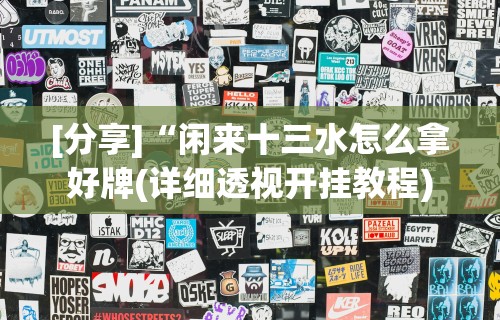 [分享]“闲来十三水怎么拿好牌(详细透视开挂教程)