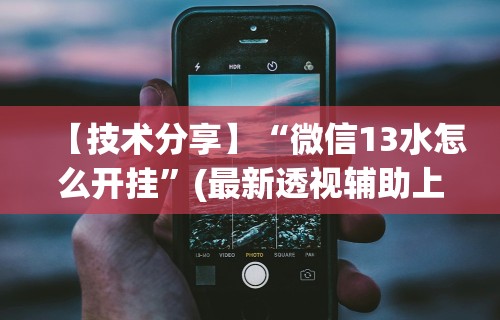 【技术分享】“微信13水怎么开挂”(最新透视辅助上线)