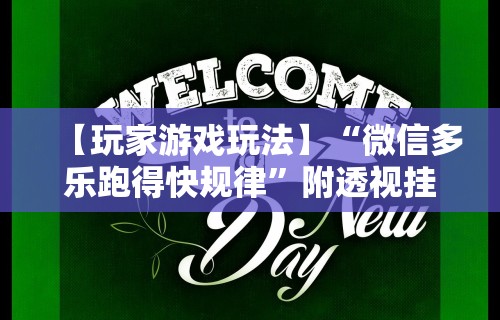 【玩家游戏玩法】“微信多乐跑得快规律”附透视挂详细教程