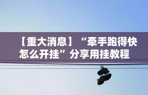 【重大消息】“牵手跑得快怎么开挂”分享用挂教程