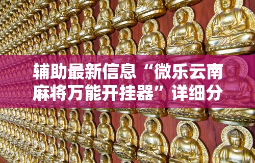 辅助最新信息“微乐云南麻将万能开挂器”详细分享装挂