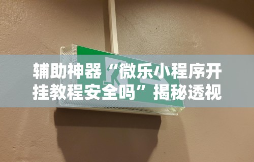 辅助神器“微乐小程序开挂教程安全吗”揭秘透视辅助万能挂