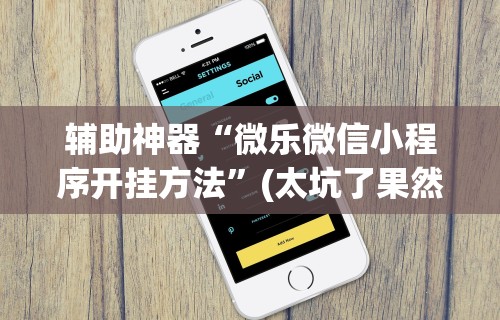 辅助神器“微乐微信小程序开挂方法”(太坑了果然有挂)