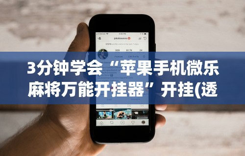 3分钟学会“苹果手机微乐麻将万能开挂器	”开挂(透视)辅助教程