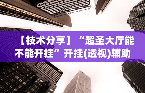 【技术分享】“超圣大厅能不能开挂”开挂(透视)辅助教程