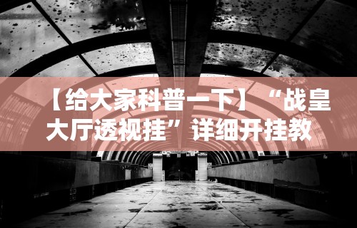 【给大家科普一下】“战皇大厅透视挂”详细开挂教程