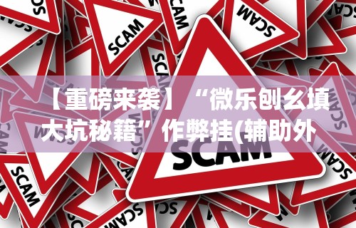 【重磅来袭】“微乐刨幺填大坑秘籍”作弊挂(辅助外挂+教程)