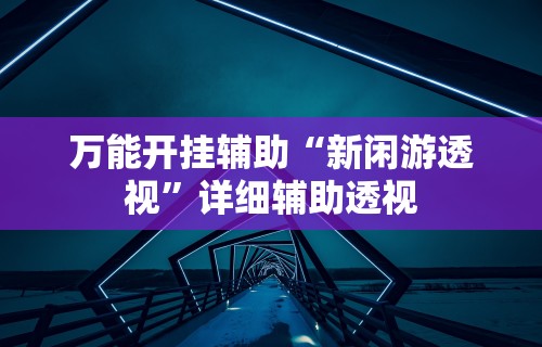 万能开挂辅助“新闲游透视”详细辅助透视
