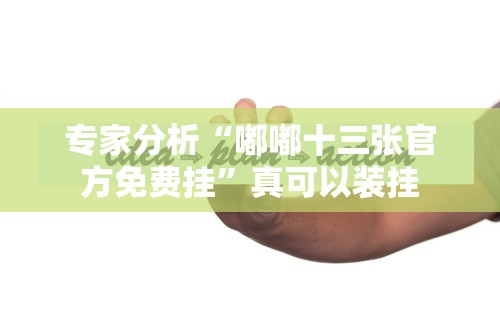 专家分析“嘟嘟十三张官方免费挂”真可以装挂