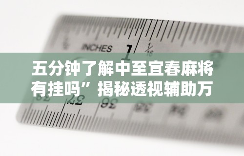 五分钟了解中至宜春麻将有挂吗”揭秘透视辅助万能挂用法