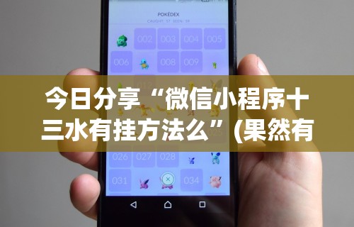 今日分享“微信小程序十三水有挂方法么”(果然有透视挂)
