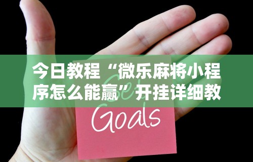 今日教程“微乐麻将小程序怎么能赢	”开挂详细教程