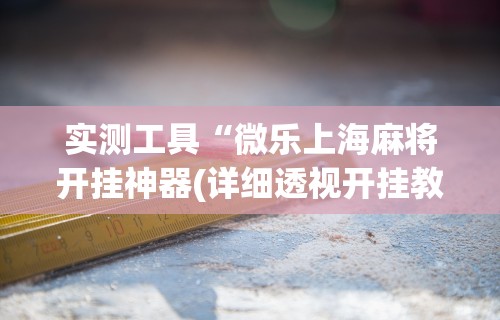 实测工具“微乐上海麻将开挂神器(详细透视开挂教程)