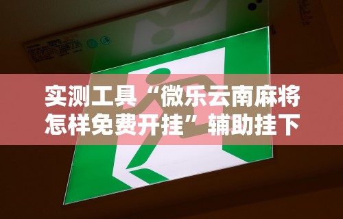 实测工具“微乐云南麻将怎样免费开挂”辅助挂下载