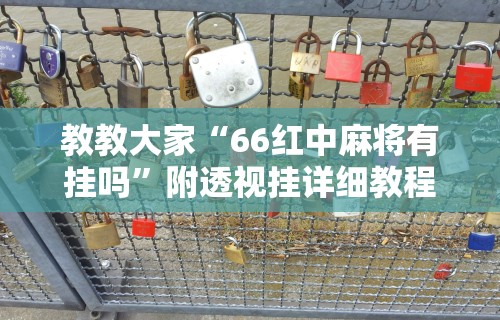 教教大家“66红中麻将有挂吗”附透视挂详细教程