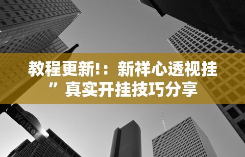 教程更新!：新祥心透视挂”真实开挂技巧分享