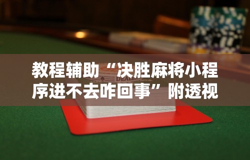 教程辅助“决胜麻将小程序进不去咋回事”附透视挂详细教程