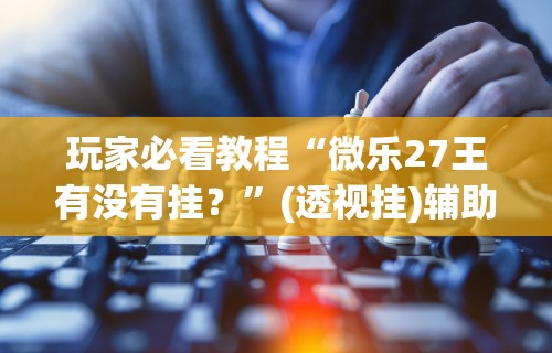 玩家必看教程“微乐27王有没有挂？”(透视挂)辅助透视教程