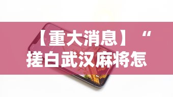 【重大消息】“搓白武汉麻将怎么开挂”科技辅助神器手机