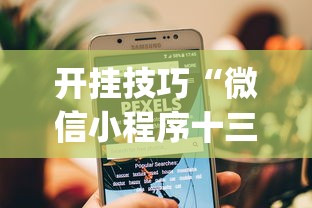 开挂技巧“微信小程序十三张怎么开挂”(原来确实是有插件)